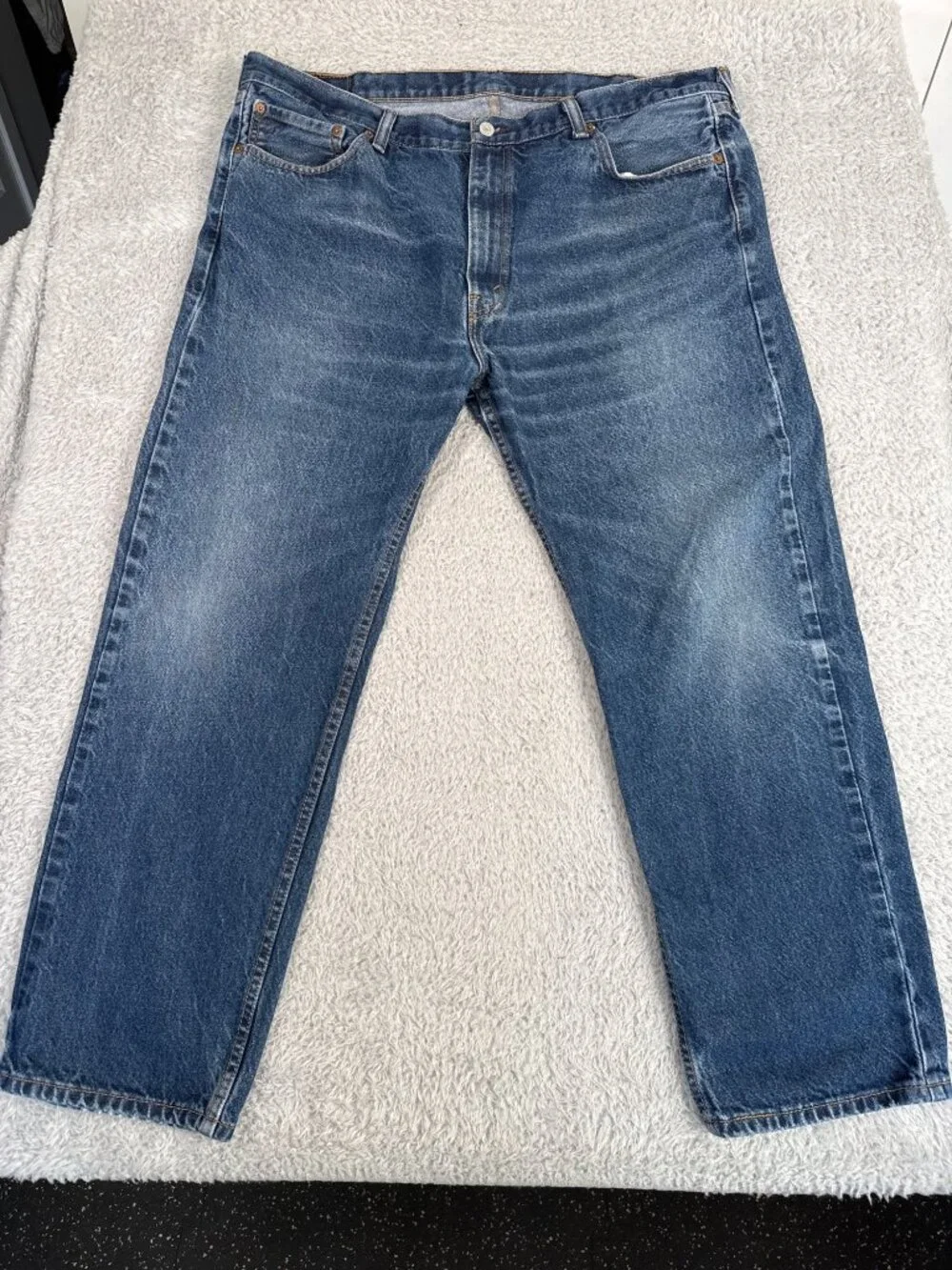 Levis 505 Regular Fit Jeans Mens 42 Denim Heavy Duty Work Outdoors